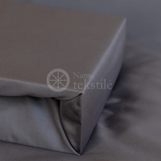 Satin fitted sheets (ANTRACIT)